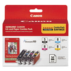 Canon(R) 0628B027 Inks & Paper Pack