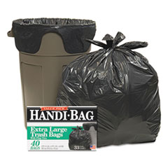 Super Value Pack Trash Bags, 33gal, .65mil, 32.5 x 40, Black, 40/Box