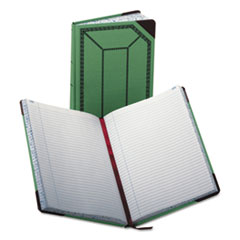 Boorum & Pease(R) Record and Account Book with Green and Red Cover