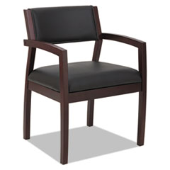 Alera(R) Reception Lounge 500 Series Half Back Wood Guest Chair