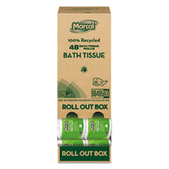 Marcal(R) 100% Recycled Convenient Roll Out Pack Bath Tissue