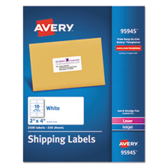 Avery(R) White Shipping Labels-Bulk Packs