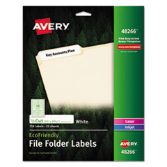Avery(R) EcoFriendly Permanent File Folder Labels