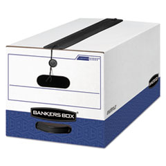 LIBERTY Plus Heavy-Duty Strength Storage Boxes, Letter Files, 12.25" x 24.13" x 10.75", White/Blue,