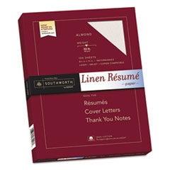 Southworth(R) 100% Cotton Premium Weight Linen Resume Paper