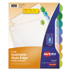 Avery(R) Insertable Style Edge(TM) Tab Plastic Dividers