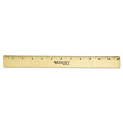 Westcott(R) Beveled Wood Ruler