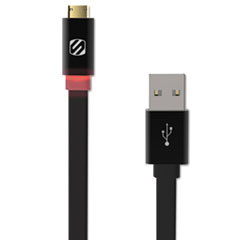 Scosche(R) flatOUT LED ZETip Reversible Micro Charge & Sync Cable with LED