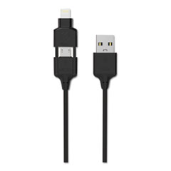 Scosche(R) smartSTRIKE Charge & Sync Cable for Lightning(TM) Micro USB Devices