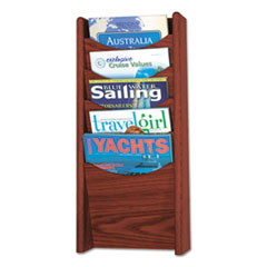 Safco(R) Solid Wood Wall-Mount Literature Display Rack