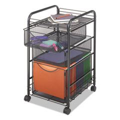 Safco(R) Onyx(TM) Mesh Mobile File with Two Supply Drawers