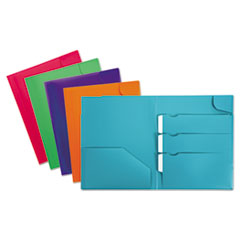 Oxford(TM) Divide It Up(TM) Four-Pocket Poly Folder