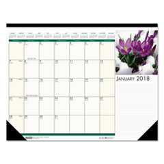 House of Doolittle(TM) Earthscapes(TM) 100% Recycled Floral Monthly Desk Pad Calendar