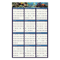 House of Doolittle(TM) Earthscapes(TM) 100% Recycled Sea-Life Scenes Reversible/Erasable Yearly Wall Calendar