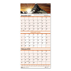 House of Doolittle(TM) Earthscapes(TM) 100% Recycled Scenic Three-Month Format Wall Calendar