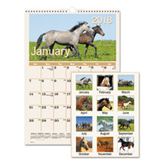 AT-A-GLANCE(R) Horses Monthly Wall Calendar