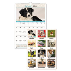 AT-A-GLANCE(R) Puppies Monthly Wall Calendar