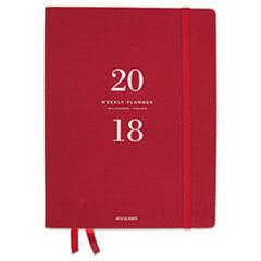 AT-A-GLANCE(R) Signature Collection(TM) Weekly Monthly Red Perfect Bound Planner