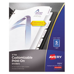 Avery(R) Customizable Print-On(TM) Dividers