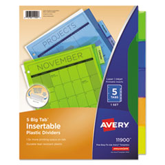 Avery(R) Insertable Big Tab(TM) Plastic Dividers