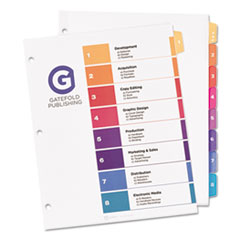 Avery(R) Ready Index(R) Customizable Table of Contents Dividers with Subdividing Multicolor Tabs