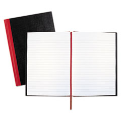 Hardcover Casebound Notebooks, SCRIBZEE Compatible, 1-Subject, Wide/Legal Rule, Black Cover, (96) 8.