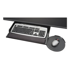 Kelly Computer Supply Under Desk Keyboard Tray with Oval Mouse Platform, Black