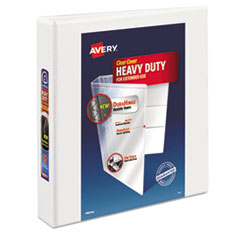 Heavy-Duty View Binder with DuraHinge and One Touch EZD Rings, 3 Rings, 1.5" Capacity, 11 x 8.5, Whi