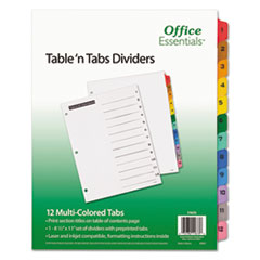 Office Essentials(R) Table 'n Tabs Dividers