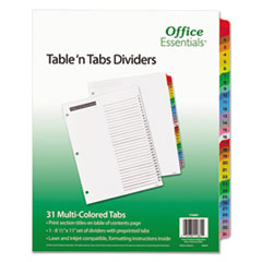 Office Essentials(R) Table 'n Tabs Dividers