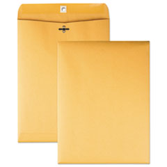 Clasp Envelope, 32 lb Bond Weight Kraft, #10 1/2, Square Flap, Clasp/Gummed Closure, 9 x 12, Brown K