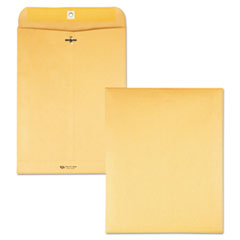 Clasp Envelope, 28 lb Bond Weight Kraft, #93, Square Flap, Clasp/Gummed Closure, 9.5 x 12.5, Brown K