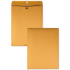 Clasp Envelope, 28 lb Bond Weight Kraft, #110, Square Flap, Clasp/Gummed Closure, 12 x 15.5, Brown K
