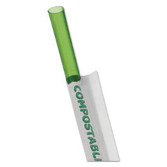 Wrapped Straw, 7.75", Green, 9600/CT