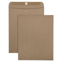 Recycled Brown Kraft Clasp Envelope, #97, Square Flap, Clasp/Gummed Closure, 10 x 13, Brown Kraft, 1