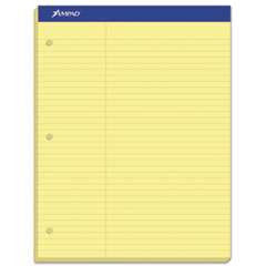 Double Sheet Pads, Pitman Rule Variation (Offset Dividing Line - 3" Left), 100 Canary-Yellow 8.5 x 1