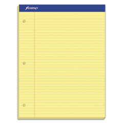 Double Sheet Pads, Wide/Legal Rule, 100 Canary-Yellow 8.5 x 11.75 Sheets