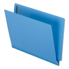 Colored Reinforced End Tab Fastener Folders, 0.75" Expansion, 2 Fasteners, Letter Size, Blue Exterio