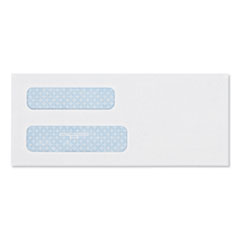 Double Window Security-Tinted Check Envelope, #8 5/8, Commercial Flap, Gummed Closure, 3.63 x 8.63,