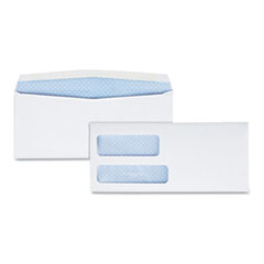 Double Window Security-Tinted Check Envelope, #8 5/8, Commercial Flap, Gummed Closure, 3.63 x 8.63,