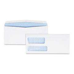 Double Window Security-Tinted Check Envelope, #9, Commercial Flap, Gummed Closure, 3.88 x 8.88, Whit