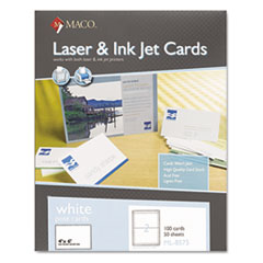 MACO(R) Unruled Microperforated Laser/Ink Jet Index Cards