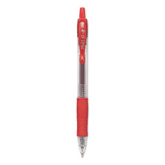 G2 Premium Gel Pen, Retractable, Extra-Fine 0.5 mm, Red Ink, Smoke/Red Barrel, Dozen