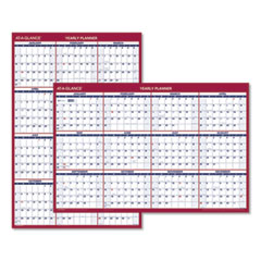 Erasable Vertical/Horizontal Wall Planner, 24 x 36, White/Blue/Red Sheets, 12-Month (Jan to Dec): 20