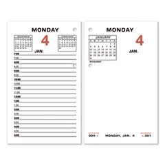 Two-Color Desk Calendar Refill, 3.5 x 6, White Sheets, 2023