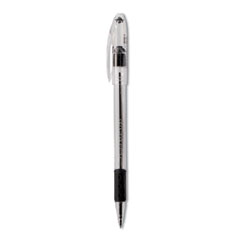 R.S.V.P. Ballpoint Pen, Stick, Fine 0.7 mm, Black Ink, Clear/Black Barrel, Dozen