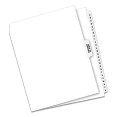 Preprinted Legal Exhibit Side Tab Index Dividers, Avery Style, 27-Tab, A to Z, 11 x 8.5, White, 1 Se