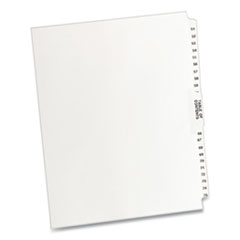 Preprinted Legal Exhibit Side Tab Index Dividers, Avery Style, 26-Tab, 51 to 75, 11 x 8.5, White, 1