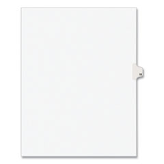 Preprinted Legal Exhibit Side Tab Index Dividers, Avery Style, 10-Tab, 11, 11 x 8.5, White, 25/Pack