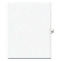 Preprinted Legal Exhibit Side Tab Index Dividers, Avery Style, 10-Tab, 13, 11 x 8.5, White, 25/Pack